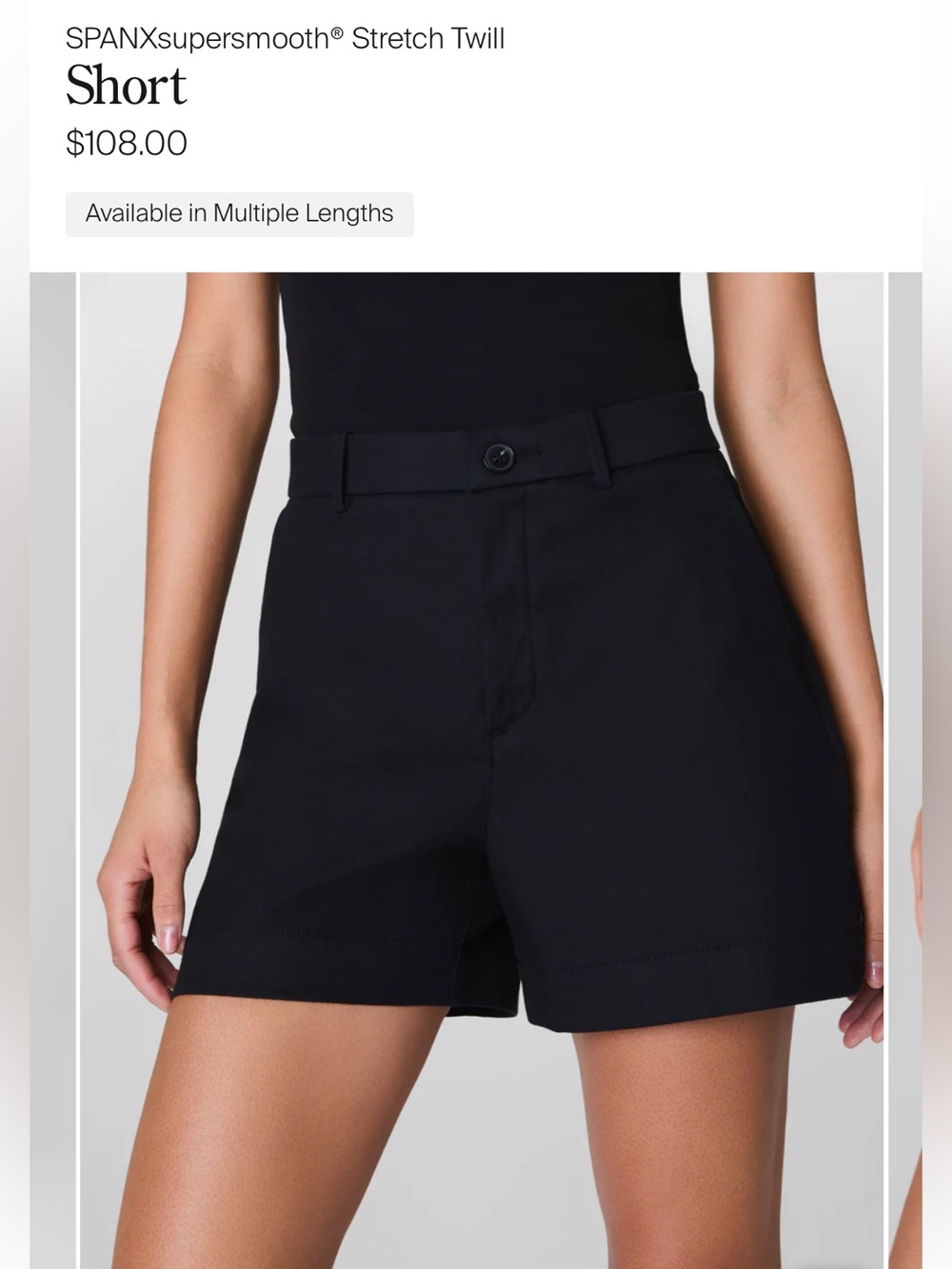 SPANXsupersmooth® Stretch Twill Shorts